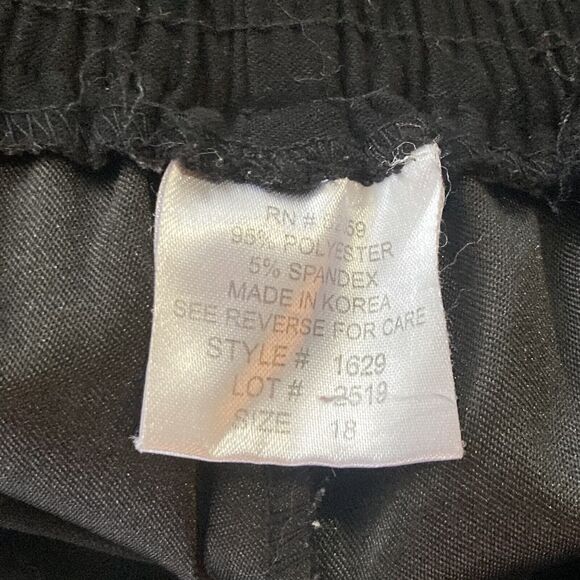 Kari’s Place Outfit Sz 18 Black Dress Pants Green Blouse Career Work Plus Size - Picture 12 of 16